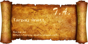 Tarpay Anett névjegykártya